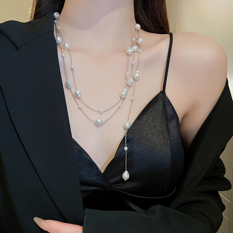 Luxury Long Pearl Necklace