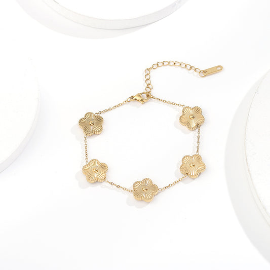 Vintage Clover Bracelet, Necklace and Earring