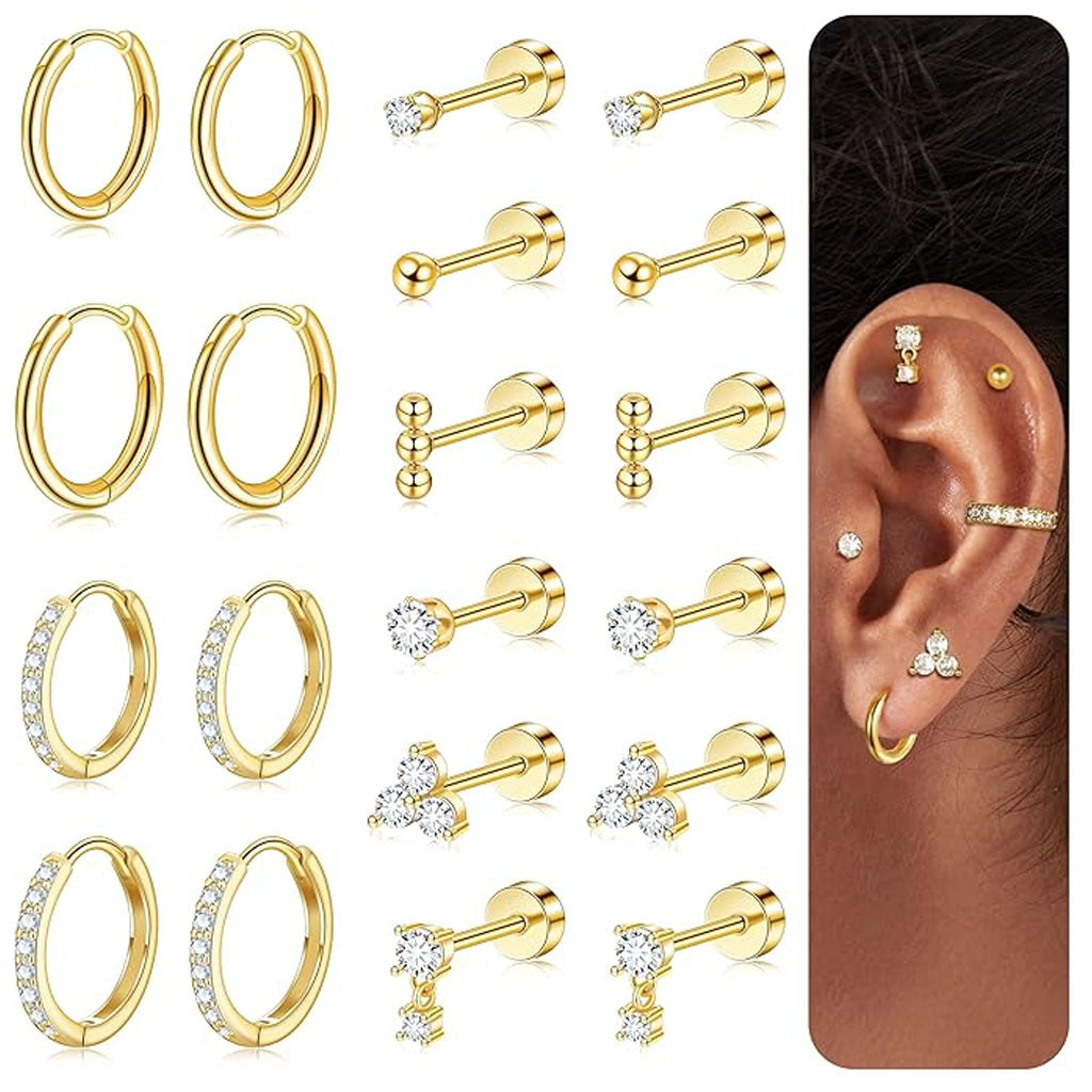 Multi Flat Back Earring