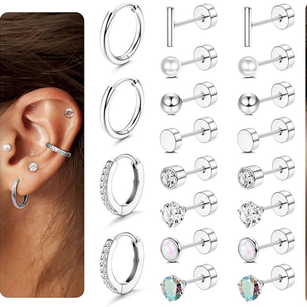 Multi Flat Back Earring