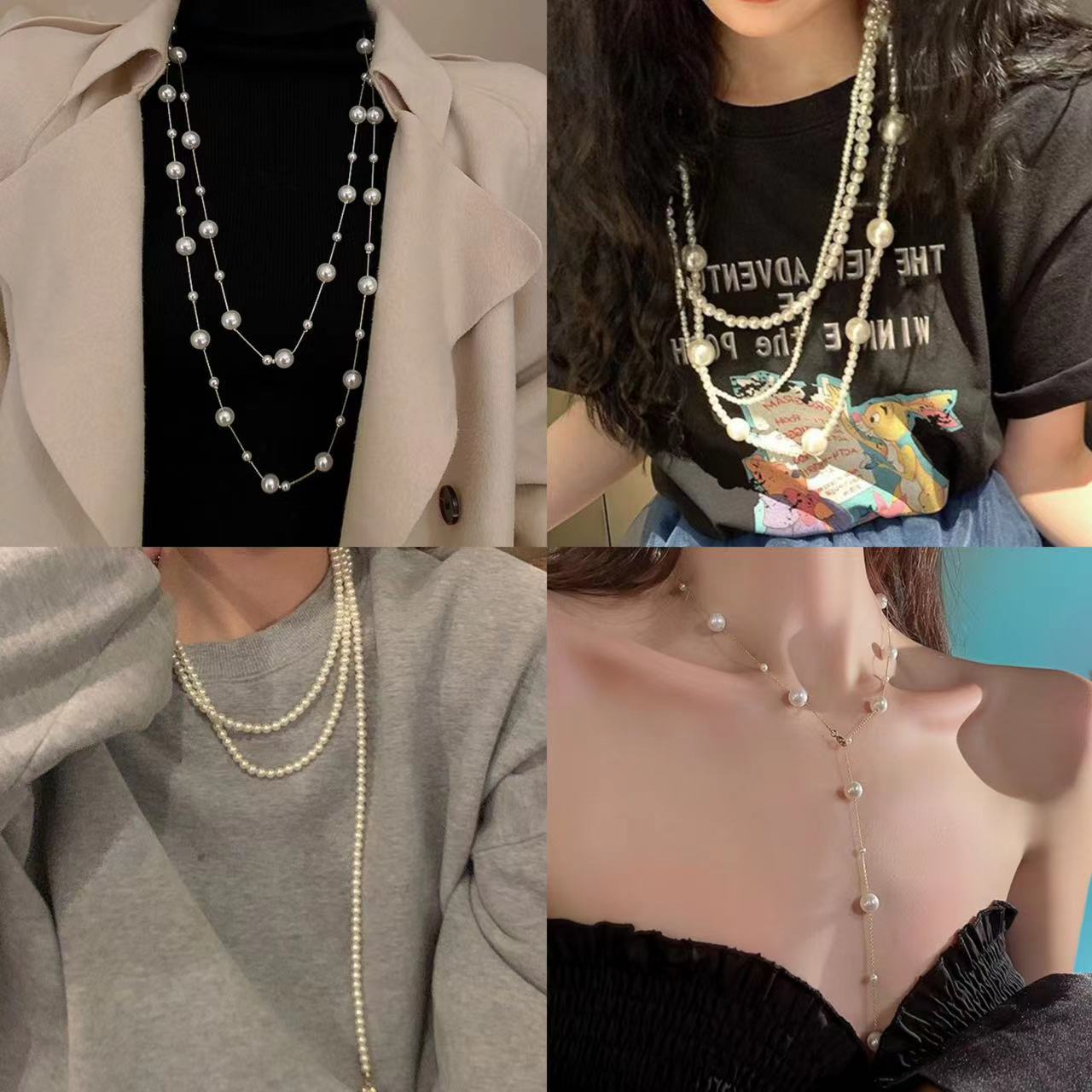 Luxury Long Pearl Necklace