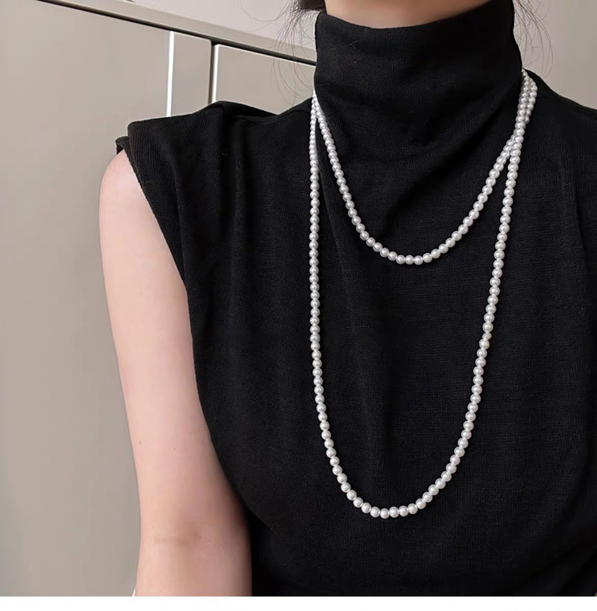 Luxury Long Pearl Necklace