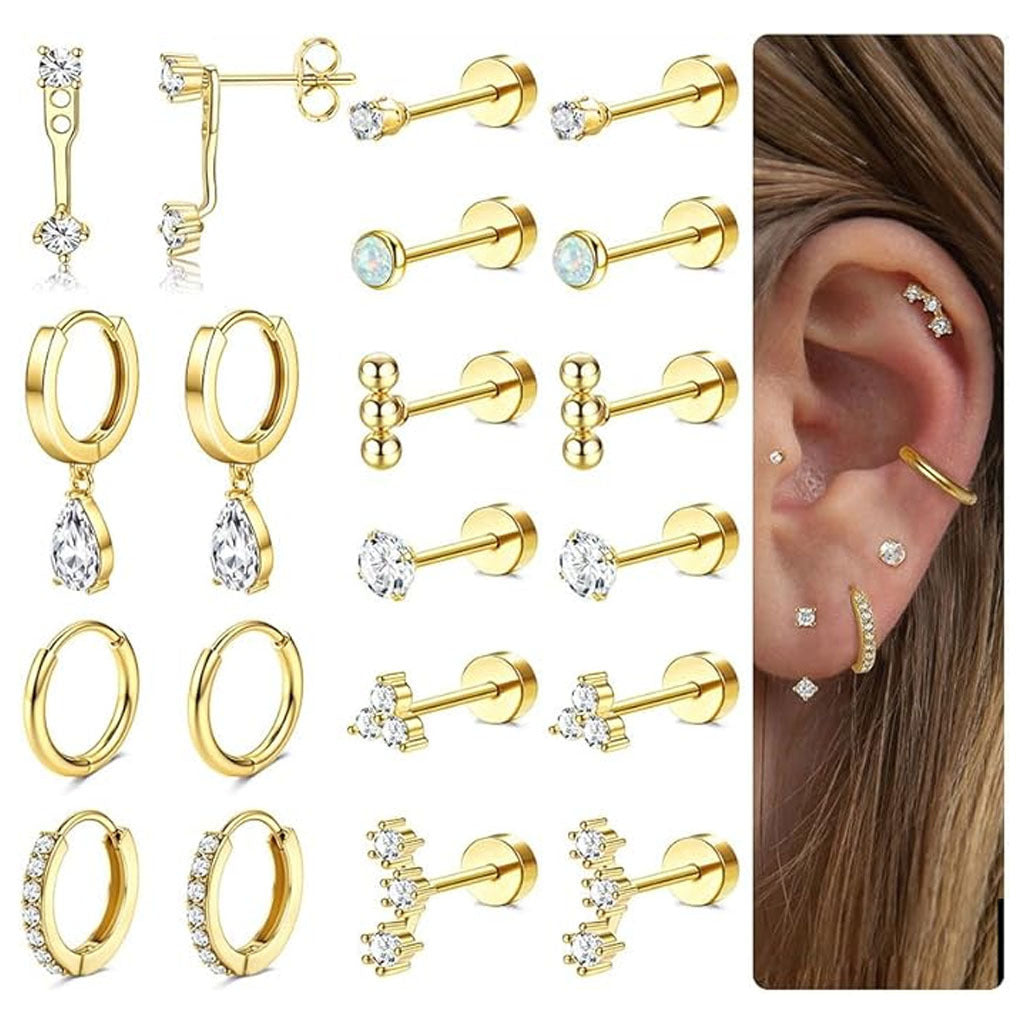 Multi Flat Back Earring