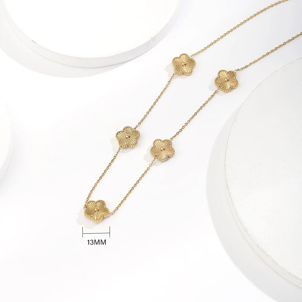 Vintage Clover Bracelet, Necklace and Earring