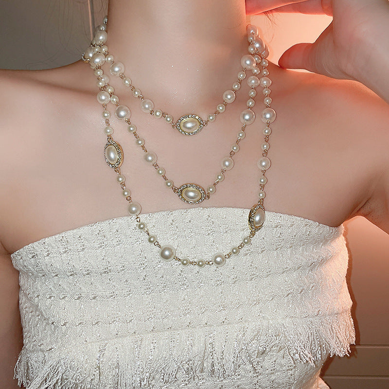 Luxury Long Pearl Necklace
