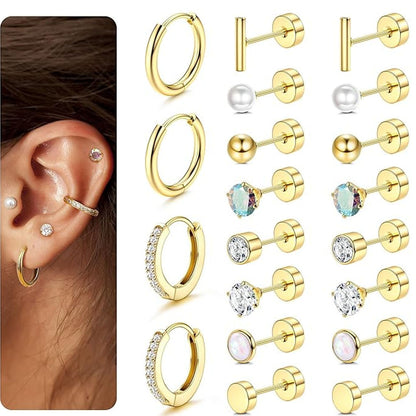 Multi Flat Back Earring