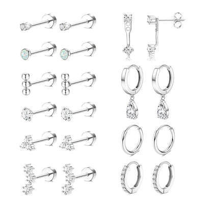 Multi Flat Back Earring