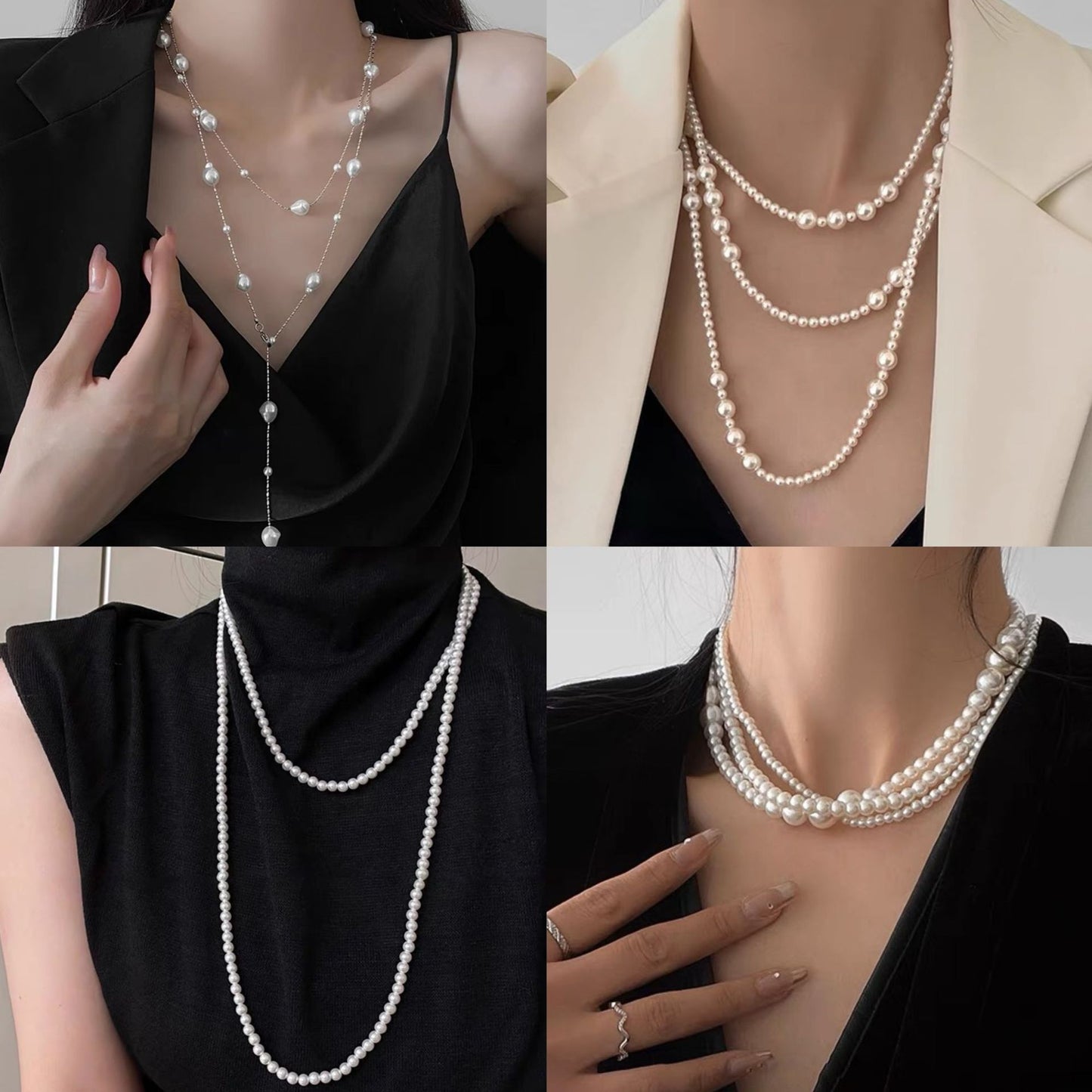 Luxury Long Pearl Necklace
