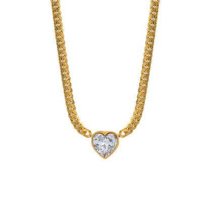 Viral Heart Necklace Set & Bracelet