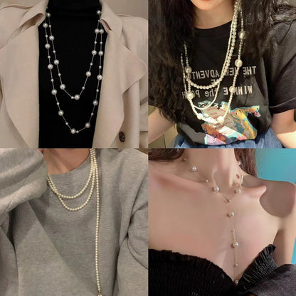 Luxury Long Pearl Necklace