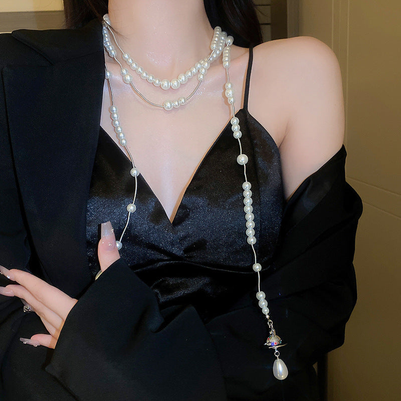 Luxury Long Pearl Necklace