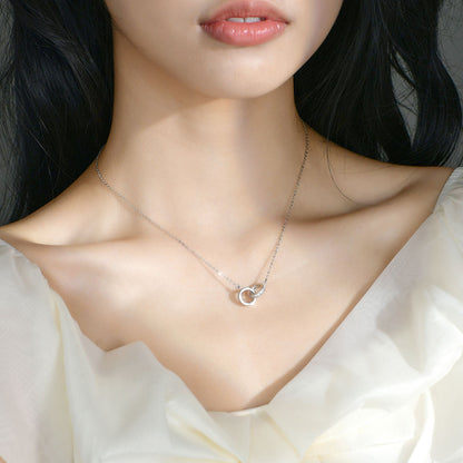Double Ring Necklace