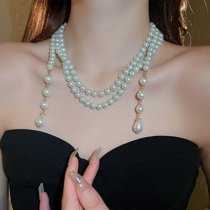 Luxury Long Pearl Necklace