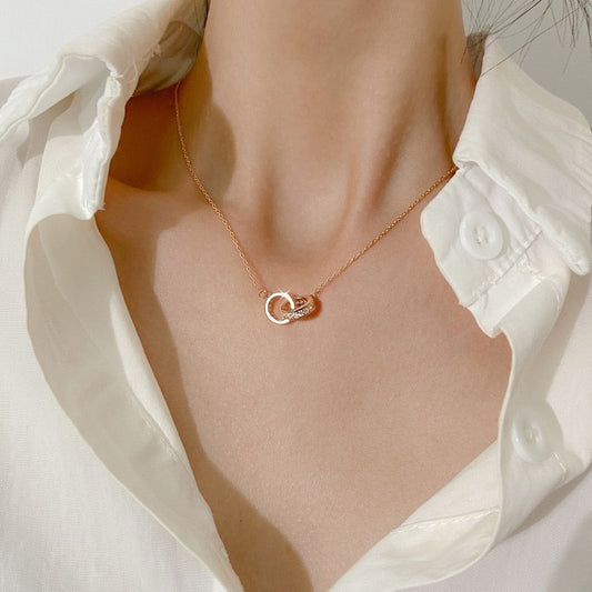 Double Ring Necklace