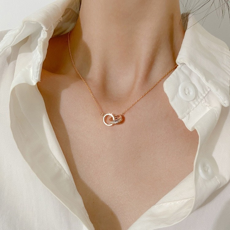 Double Ring Necklace