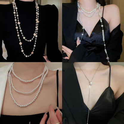 Luxury Long Pearl Necklace