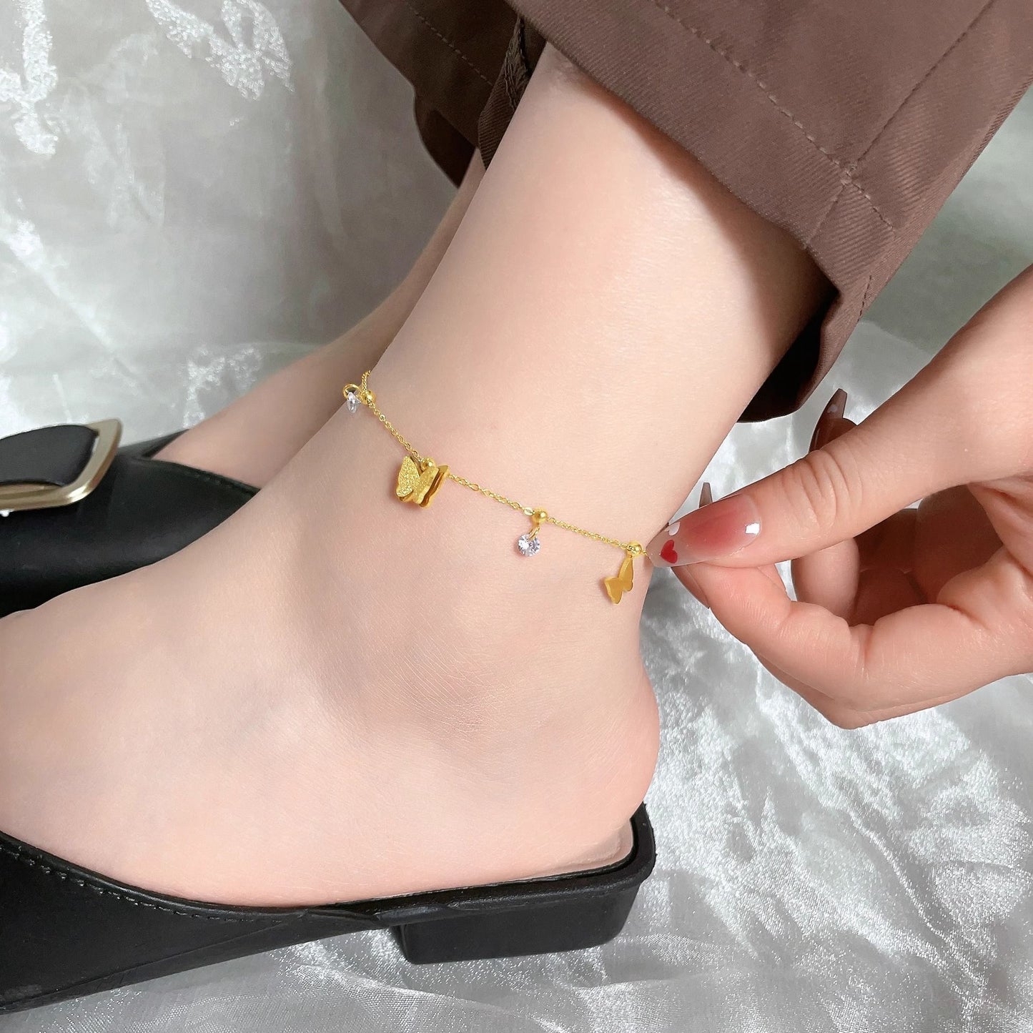 Butterfly Gold Anklet
