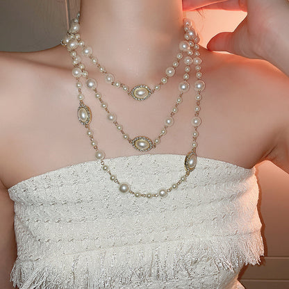 Luxury Long Pearl Necklace